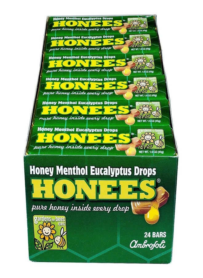 Honees Ambrosoli Honees Menthol Eucalyptus Cough Drops, 9-Drop Bars (Pack of 24) ( Value Bulk Multi-pack) - Image 1